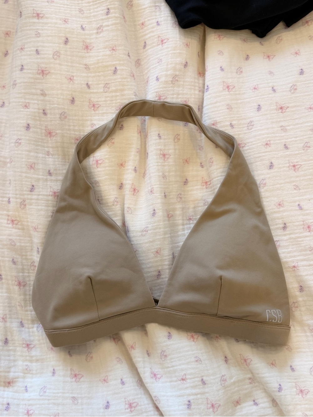 Seamless Taupe Halter Bralette